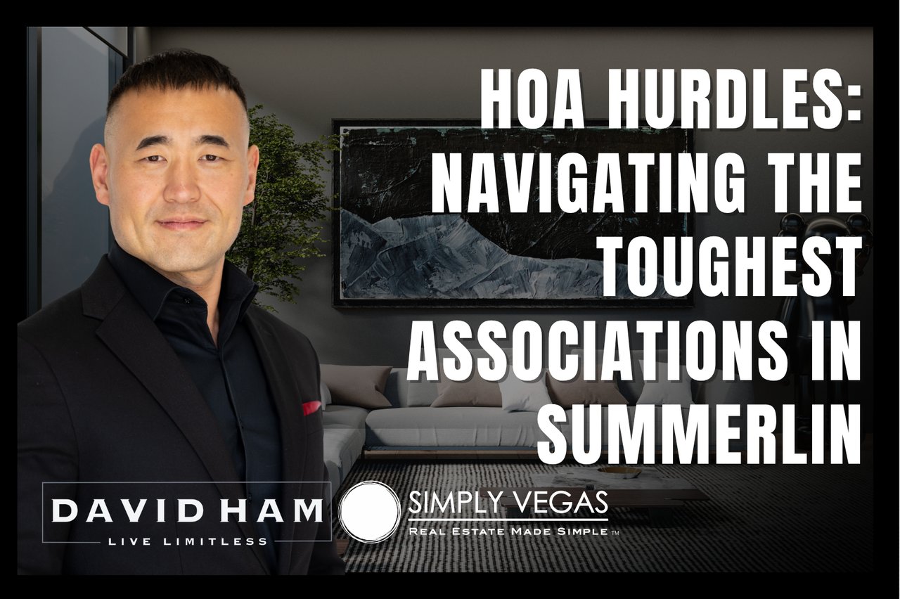 Summerlin HOA guide graphic featuring David Ham and Simply Vegas branding.