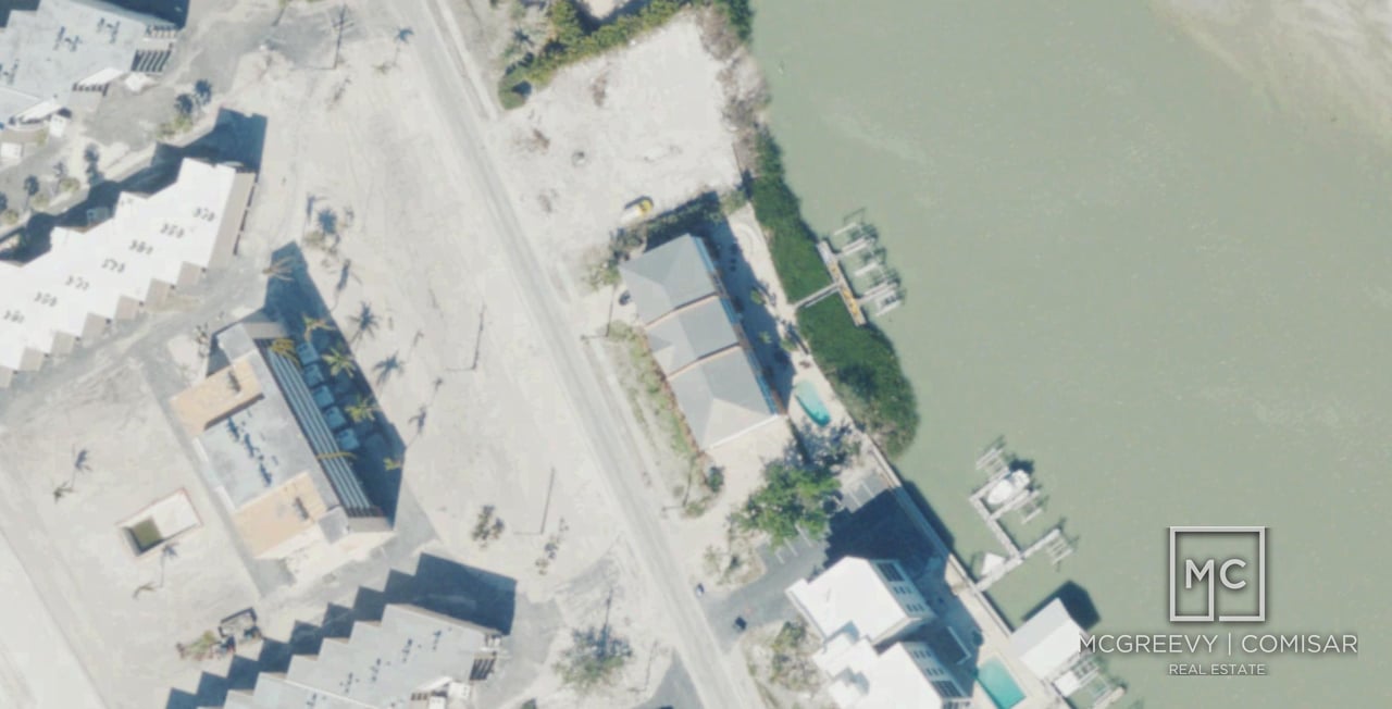 Aerial view of Snook Harbor condominium, Bonita Beach, FL