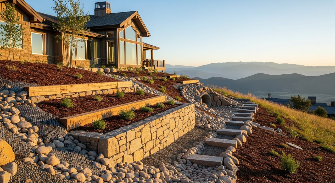 Erosion Control on Rimforest Hillside Lots