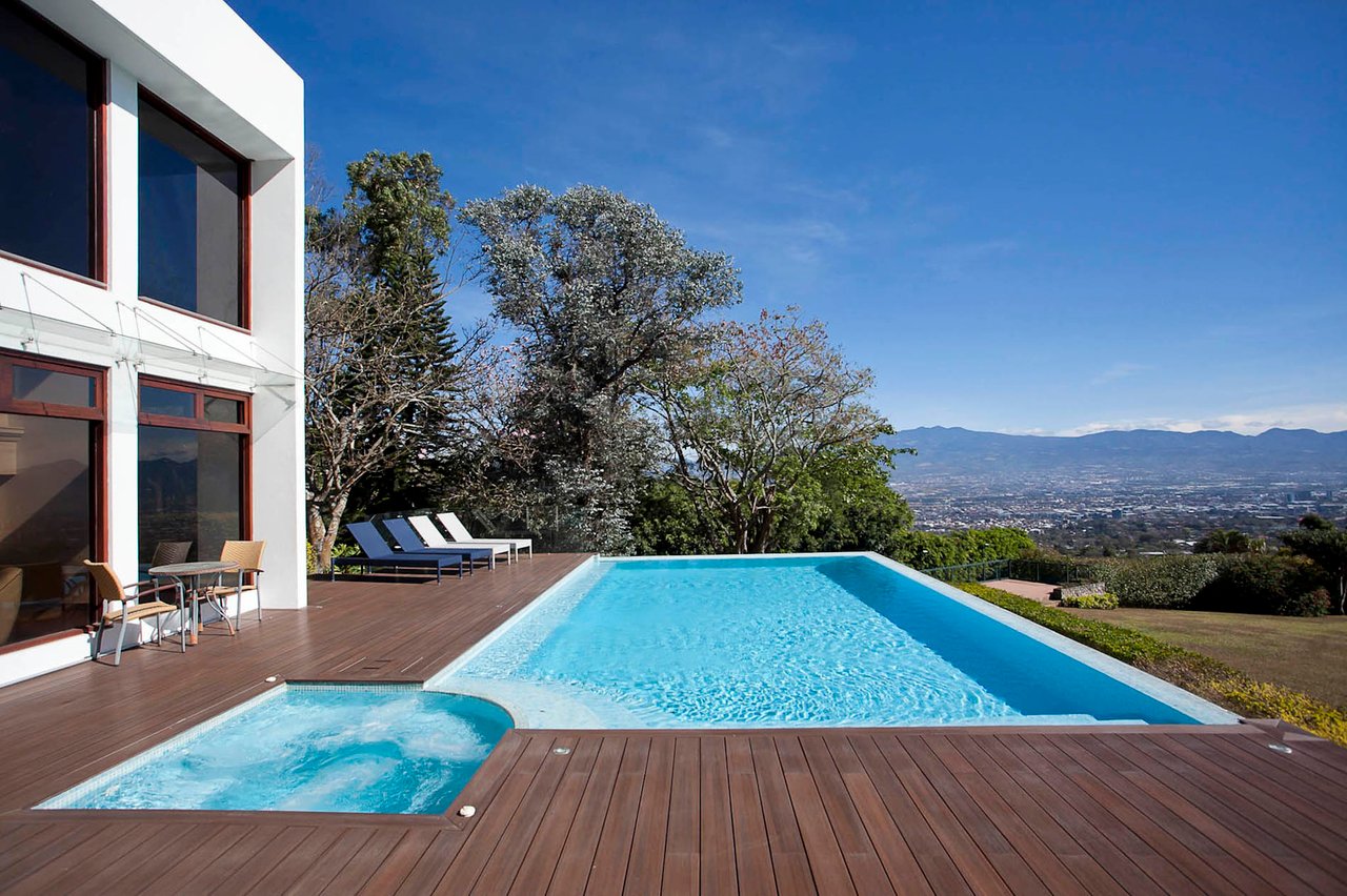 Hilltop Pool Estate Tennis Court, Escazu, San Jose