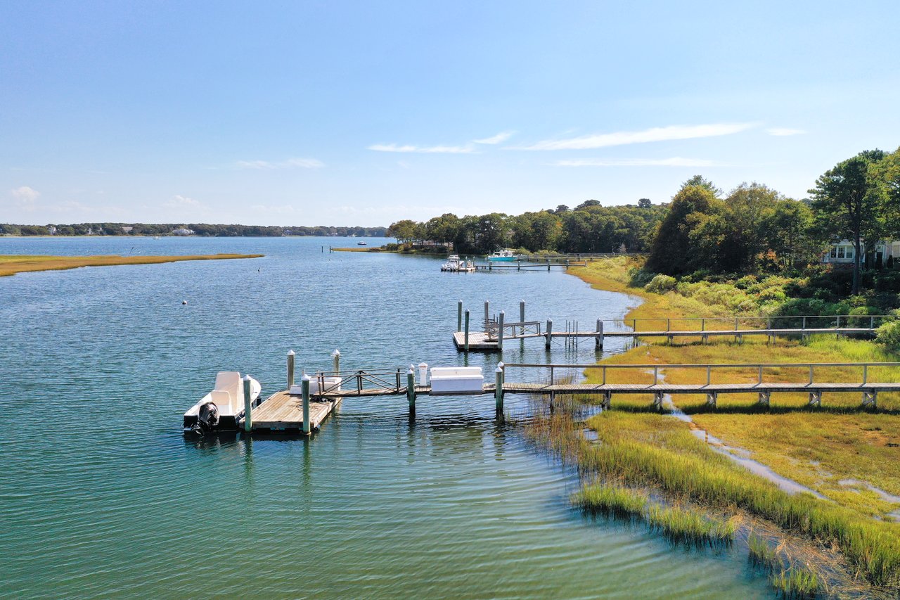 Oyster Harbors Waterfront With Deep-Water Dock and Pool