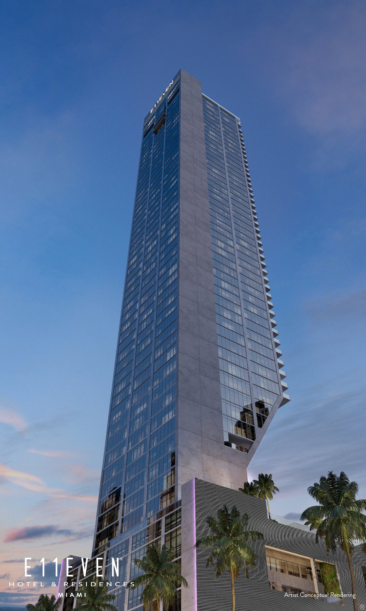 March 2025 | E11EVEN® Club Hotel & Residences Miami Reaches Topping-Off Milestone in Miami's Park West District 11 Neighborhood