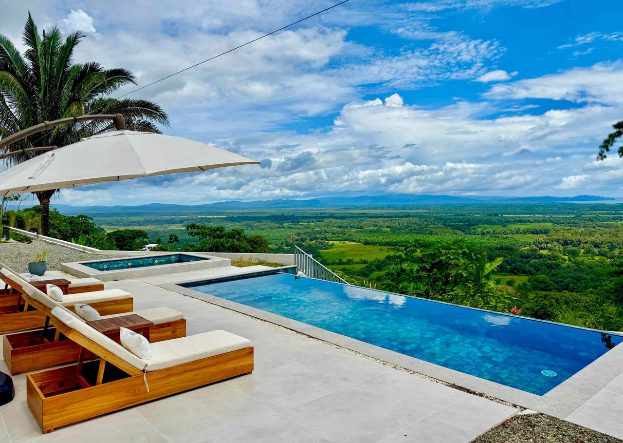 Brand New Modern Luxury 4-Bedroom Home with Pool and Incredible Panoramic Coastal & Ocean Views in Teancum at Tawal near Ojochal Costa Rica