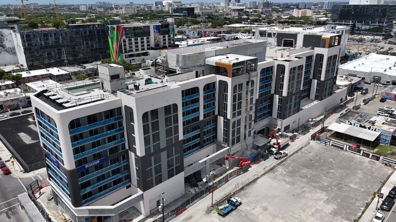 July 2025 | Exterior Cladding Nears Completion at NoMad Residences Wynwood