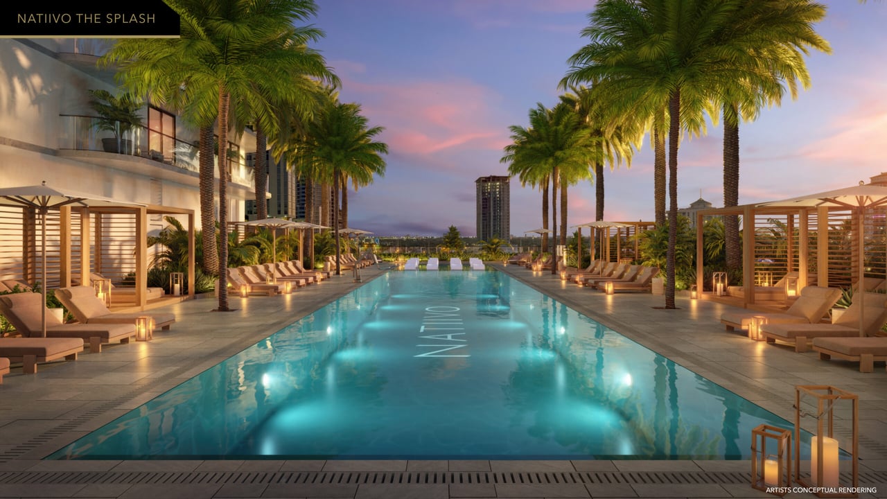 Natiivo Fort Lauderdale the splash amenities swimming pool 