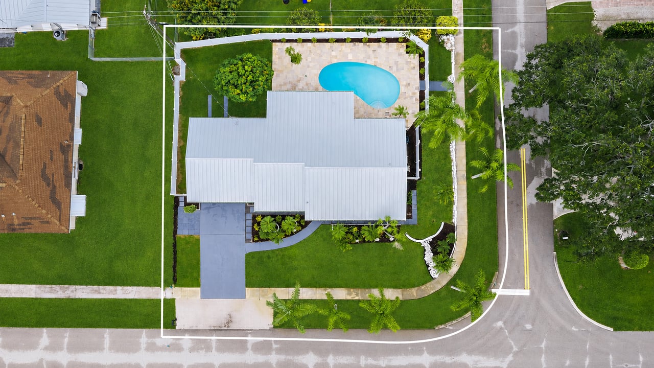 Non-HOA single-family home with private pool in Tequesta, Florida, popular for rental flexibility
