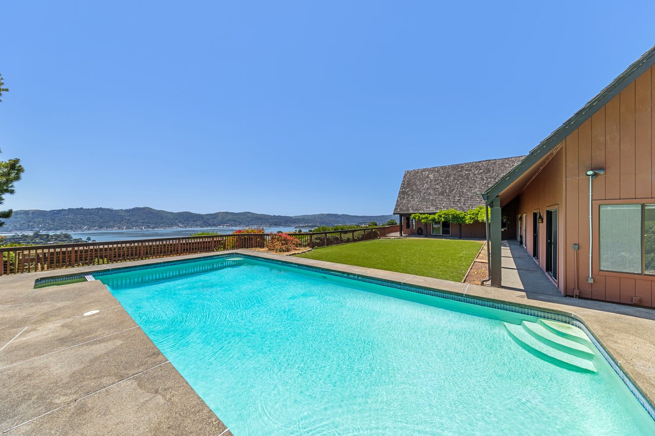 Incredible Backyard with San Francisco Bay Views and Pool