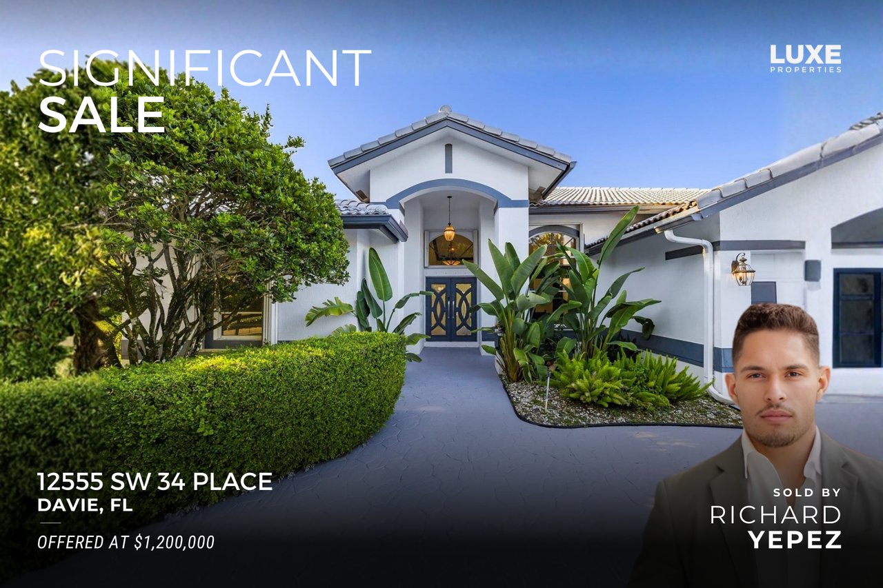 Significant Sale: 12555 SW 34 Place, Davie FL | Recently Sold Property Broward, FL
