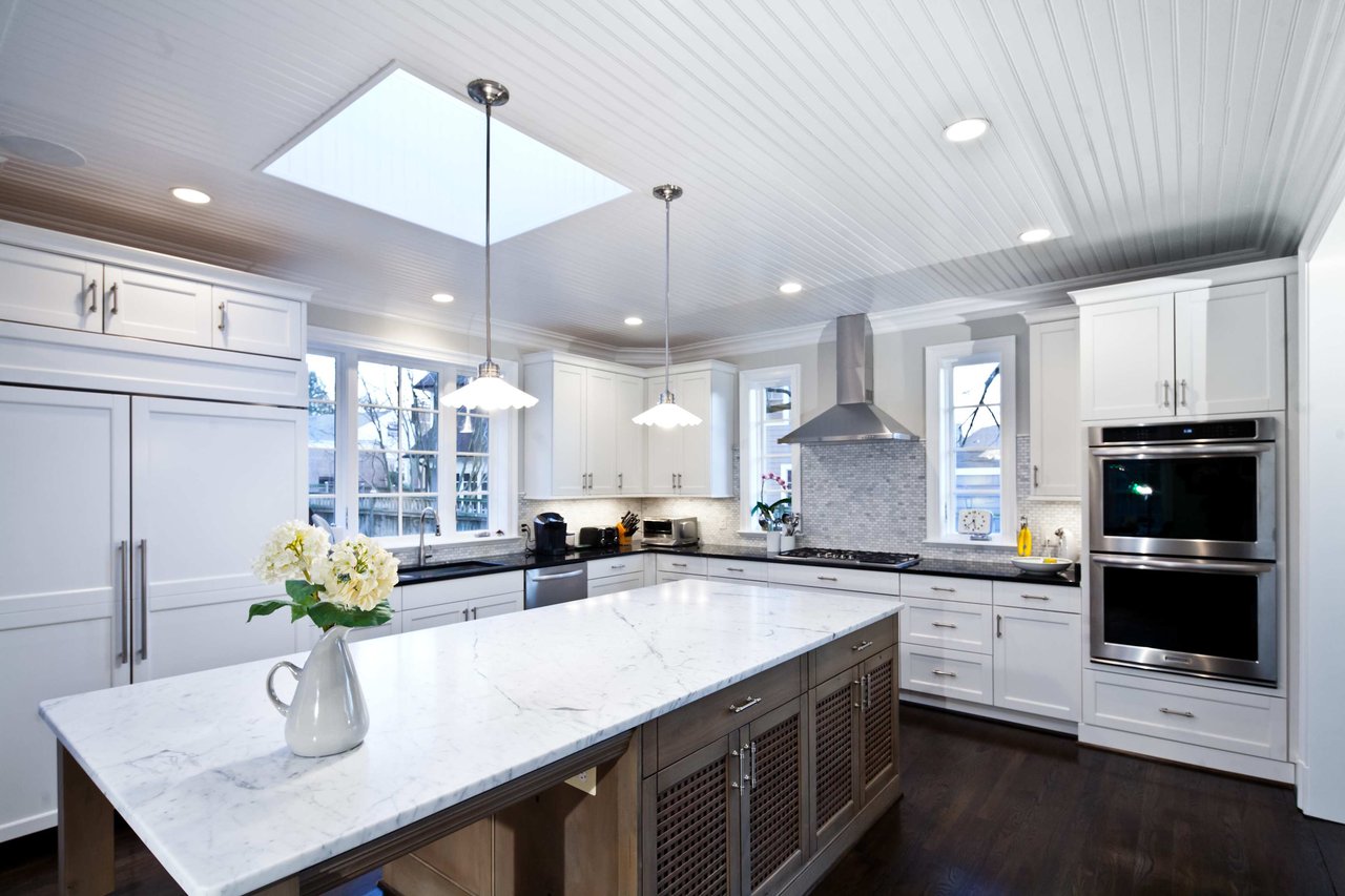 custom kitchen in new home in montgomery county md