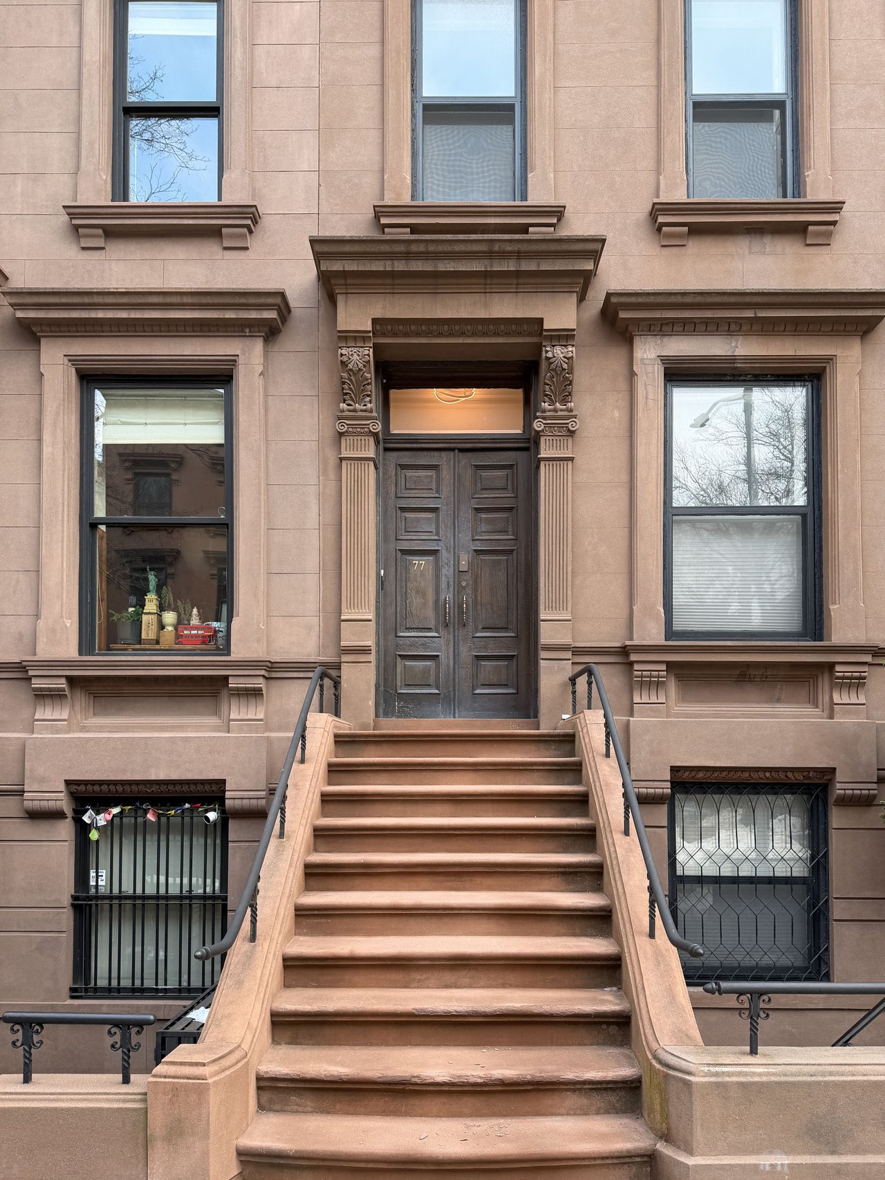 Historic brownstones and townhouses along Union Street in Park Slope, Brooklyn