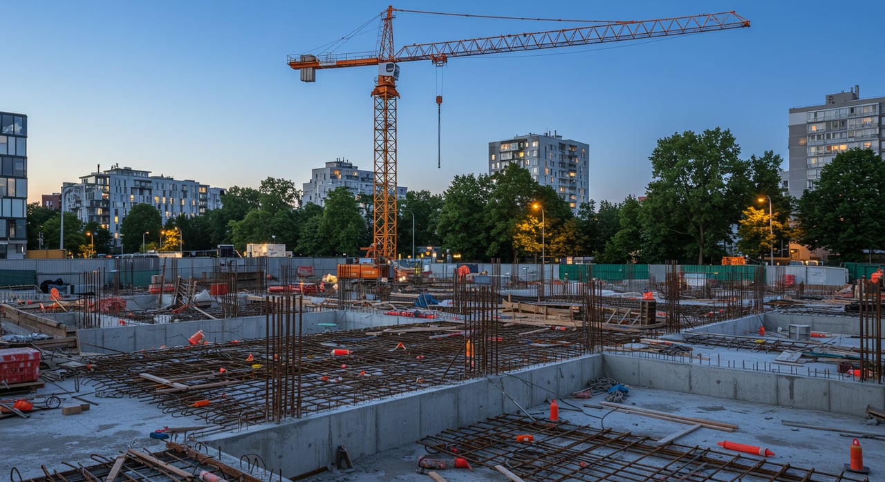 May 2024 A construction crane has been erected at the Vida Edgewater location.