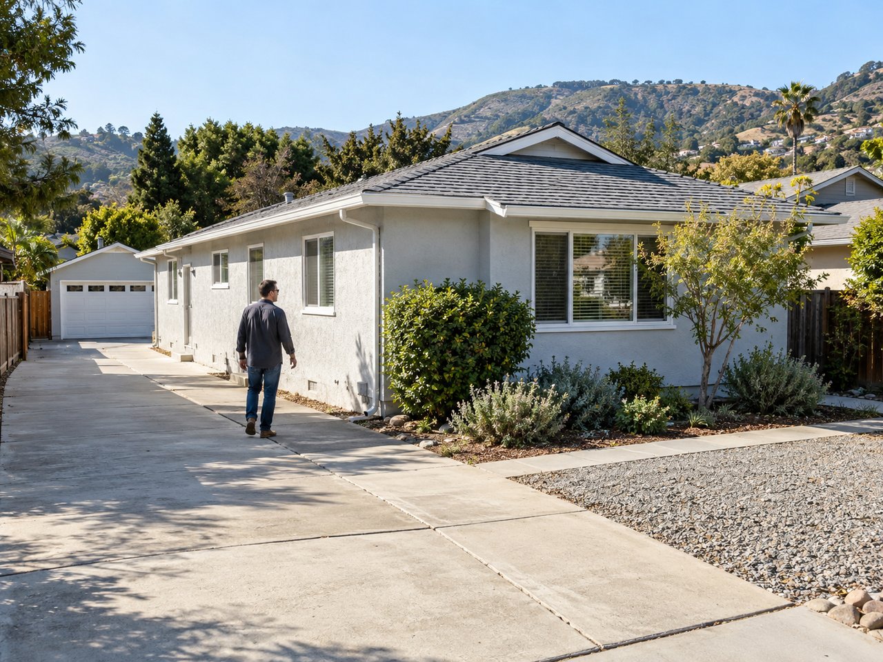 An investor evaluates the straightforward access, parking, landscaping, and exterior design of a manageable San Luis Obispo County residential investment property.