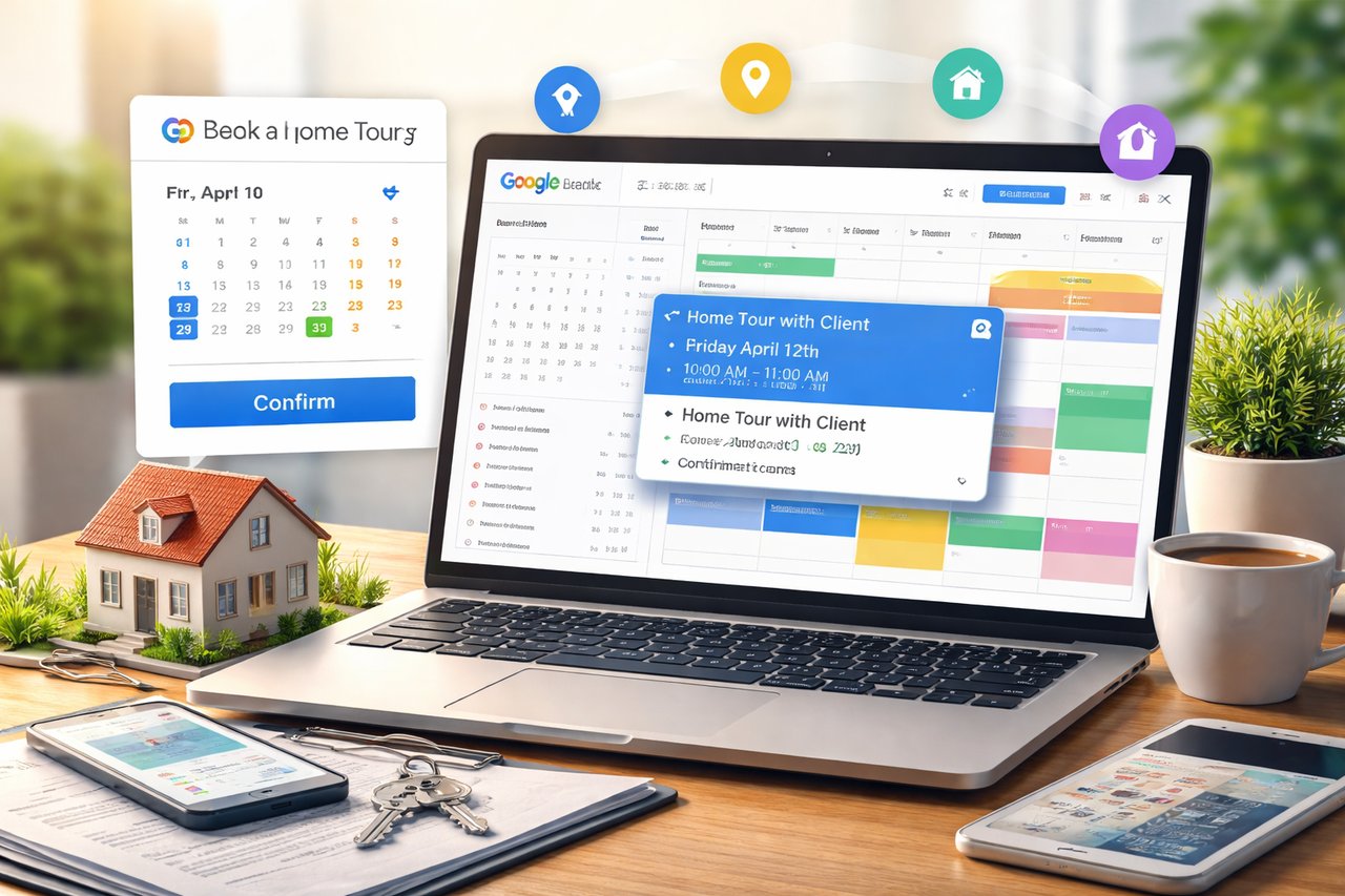 Real estate agent using Google Calendar booking page