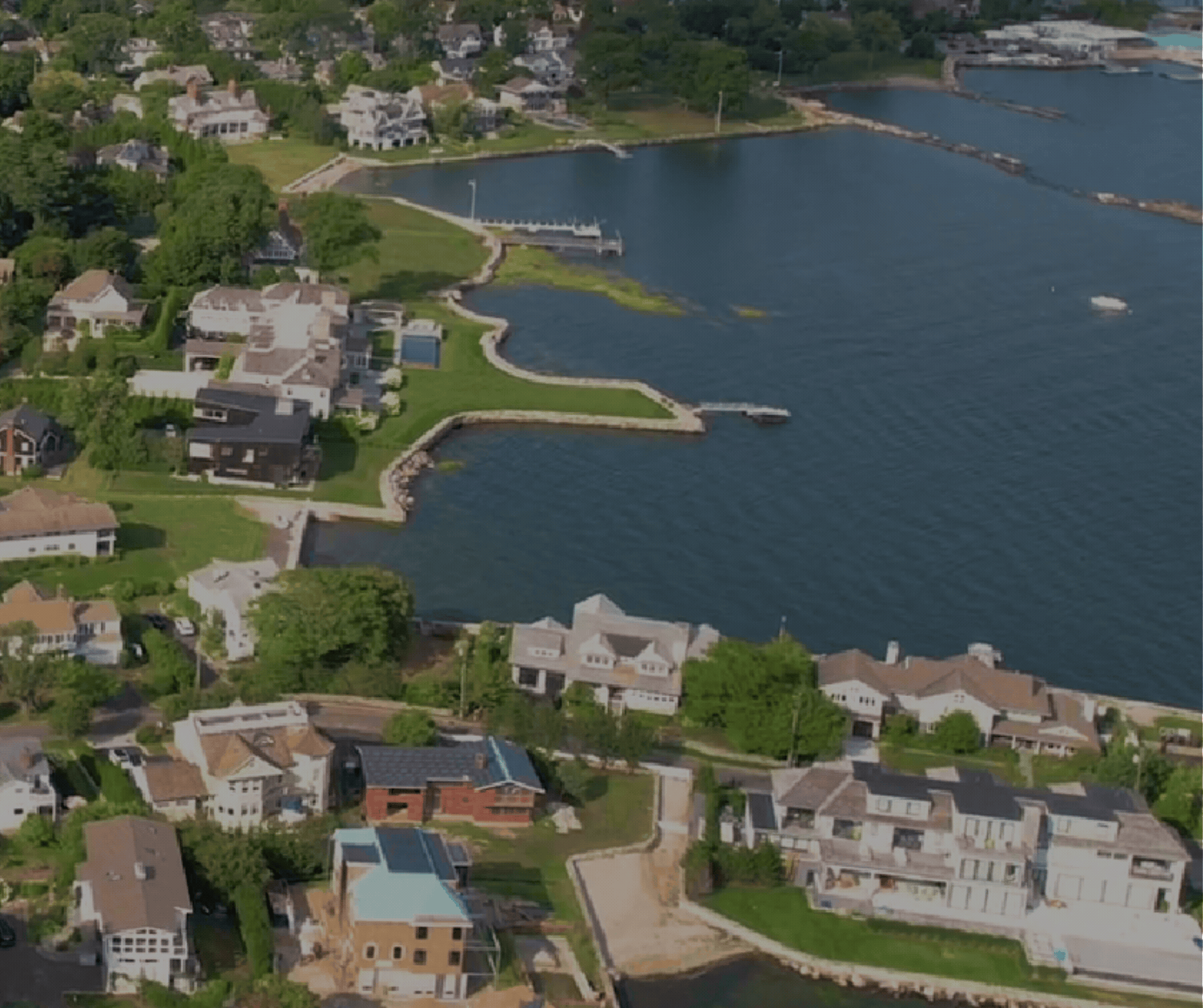 Aerial view of Greenwich CT harbor and waterfront neighborhoods. Greenwich Streets Team introduces The Greenwich Guide, a comprehensive introduction to life on the Connecticut Gold Coast.
