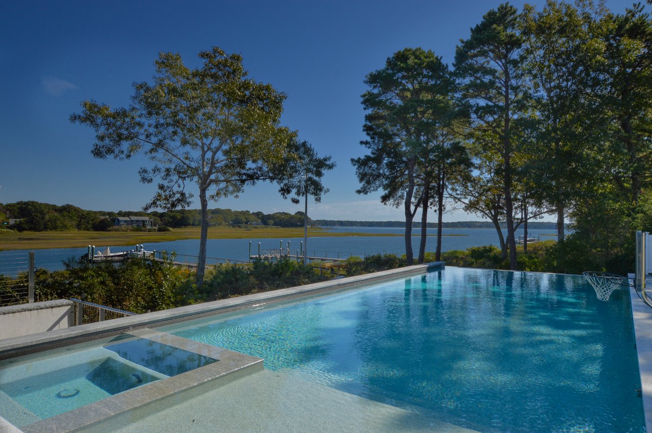 Oyster Harbors Waterfront With Deep-Water Dock and Pool