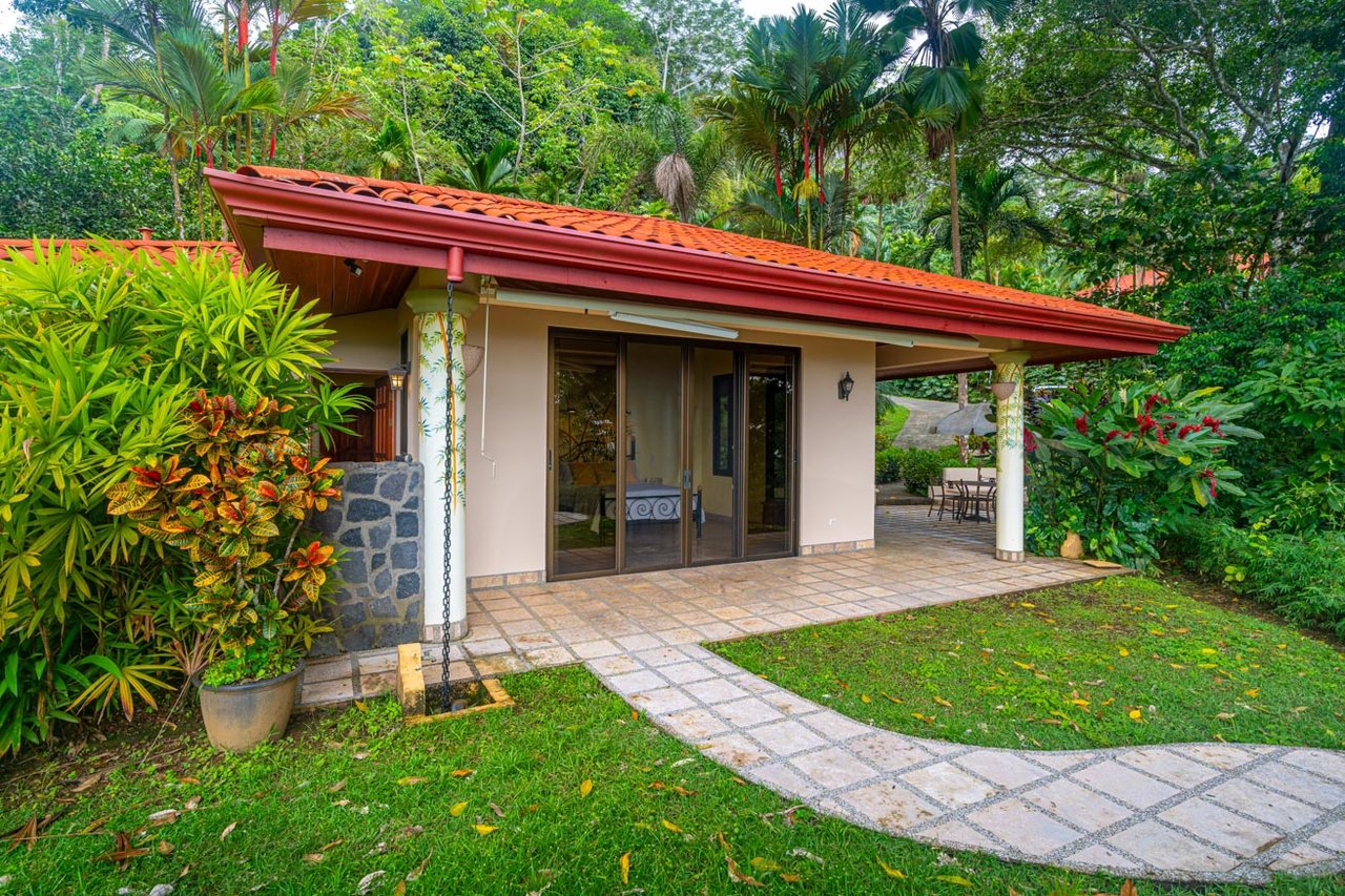 Ocean, jungle & mountain views on a meticulously landscaped 3-home family compound