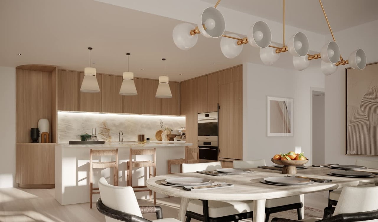 luxury condo kitchen at the well residences