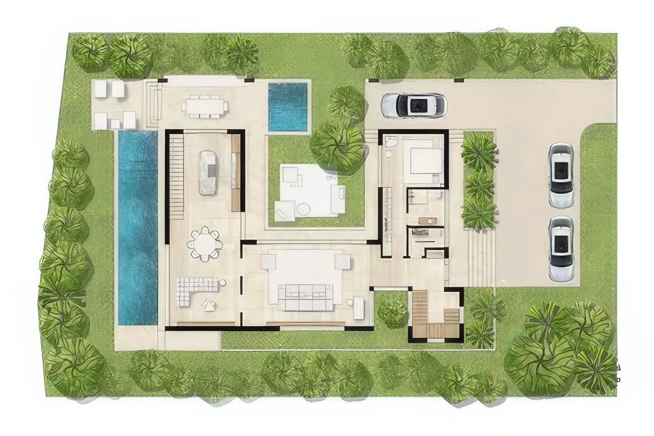JO/GA Homes has commenced sales for La Corte, an opulent, self-sufficient residence boasting LEED Platinum certification. The home features a state-of-the-art photovoltaic solar setup and Tesla batteries, ensuring sustainable energy usage. (Posted March 2024)