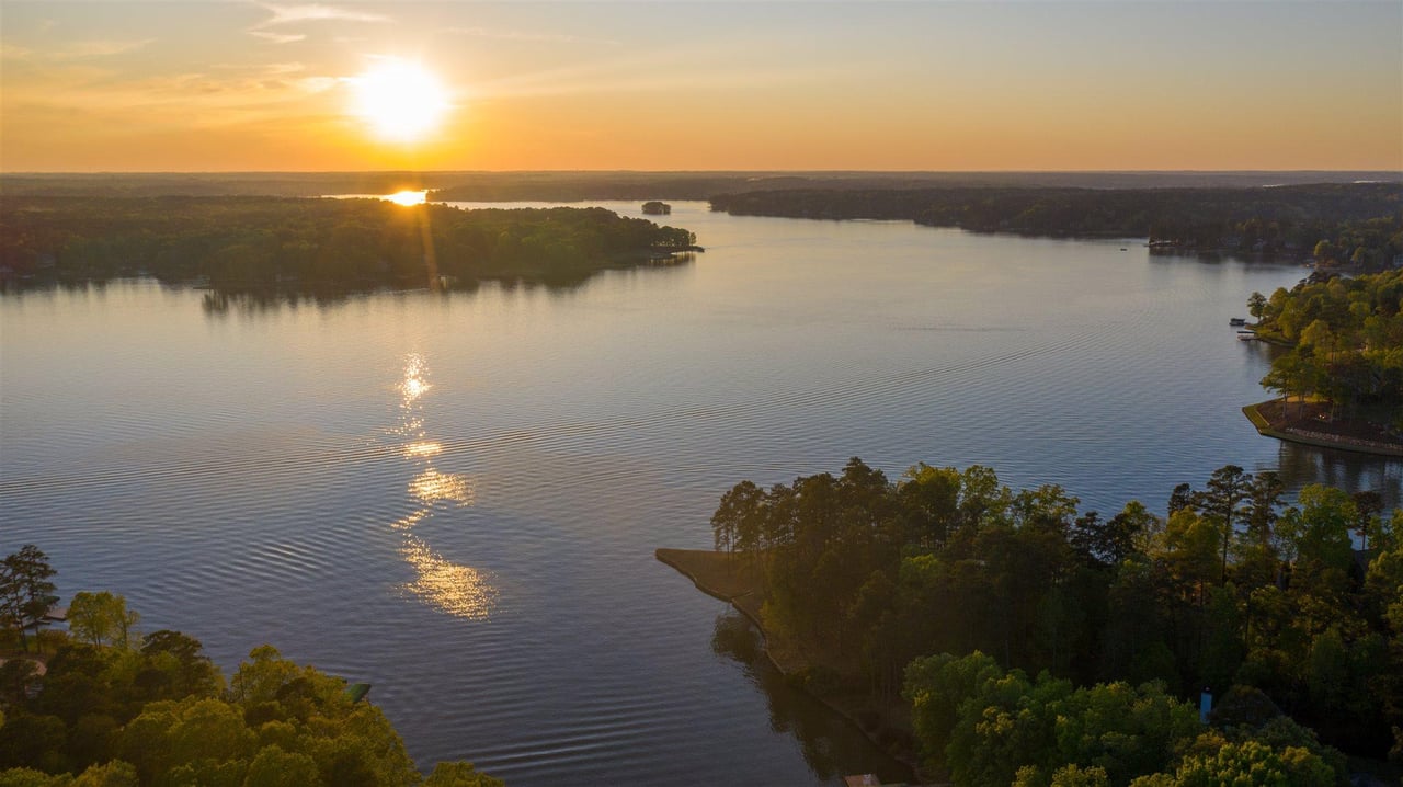 Aerial view of Lake Oconee, GA