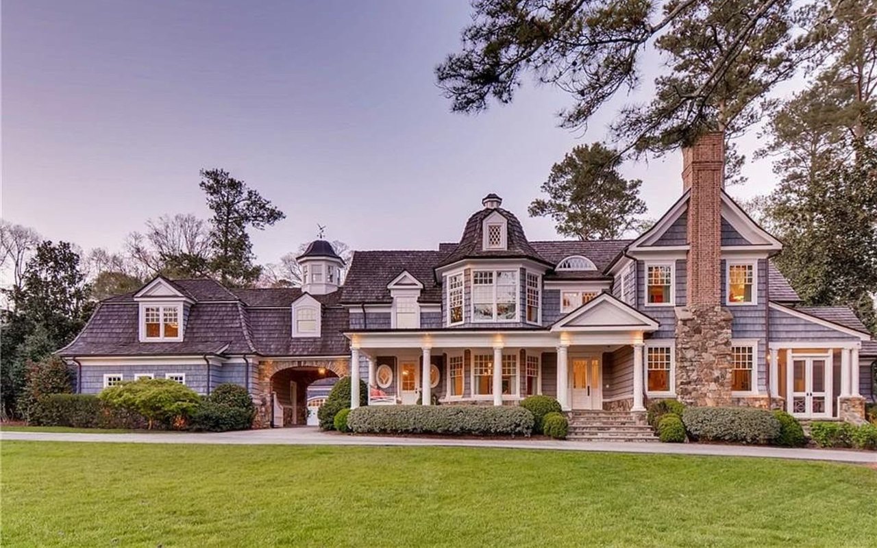 11,000 Square Foot Shingle and Stone Mansion In Atlanta, GA