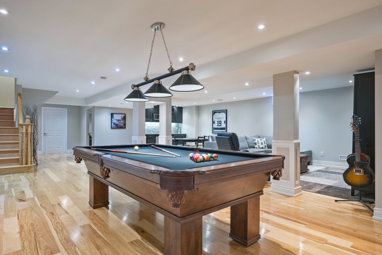 Resort-style yard backing onto lush ravine