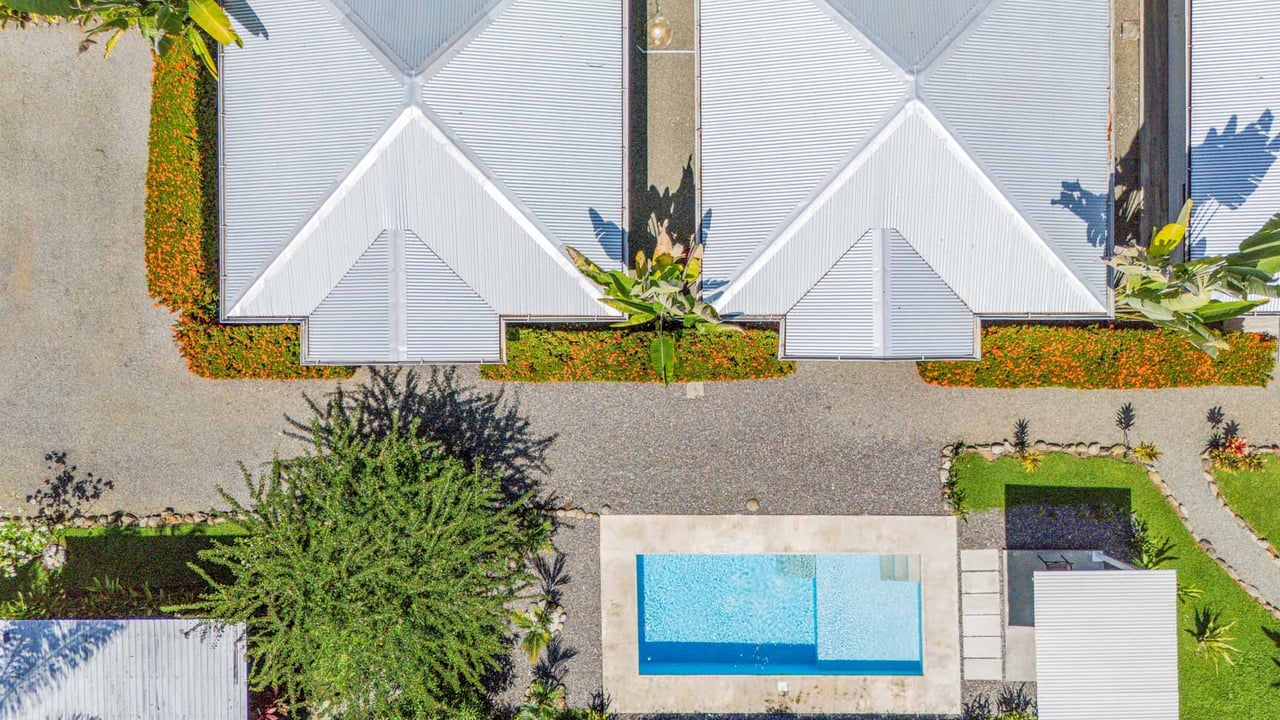 Tropical 3-Cabin Home with Pool and Gardens in the Heart of Uvita