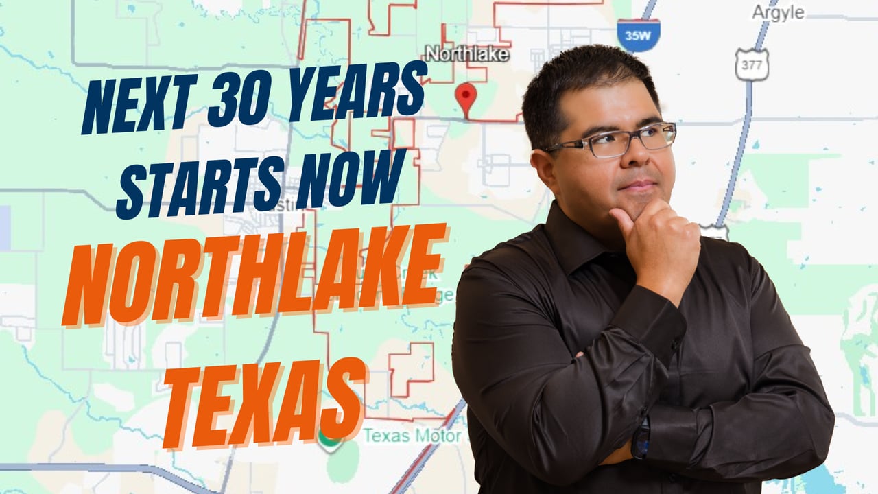 Northlake's Next 30 Years Start Now — Miranda Realty Team blog thumbnail on the Northlake TX Municipal Development District approved May 2 2026 and the long-term impact on homeowners in Harvest, Pecan Square, Treeline, and the Northwest ISD corridor