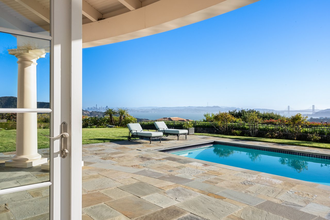 Exceptional East Coast-Inspired Estate with Sweeping Views of San Francisco and the Golden Gate Bridge