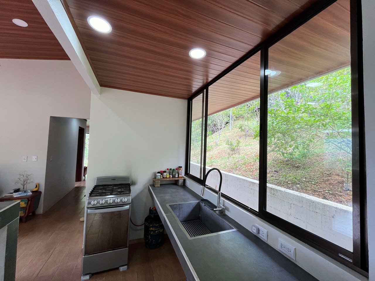 Costa Azul 120-degree Mountain View House With Costarican Wooden House as Lagniappe.