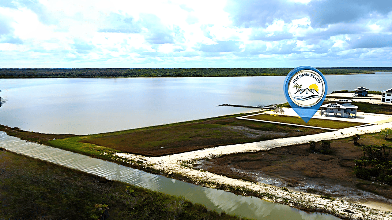 Vacant waterfront lot in a luxury master-planned gated residental community in northern Belize