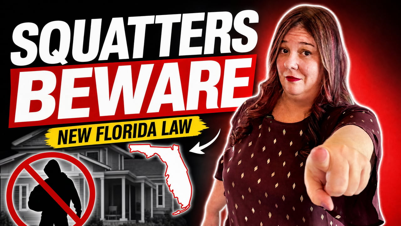 Video thumbnail warning property owners about Florida’s new squatter law.