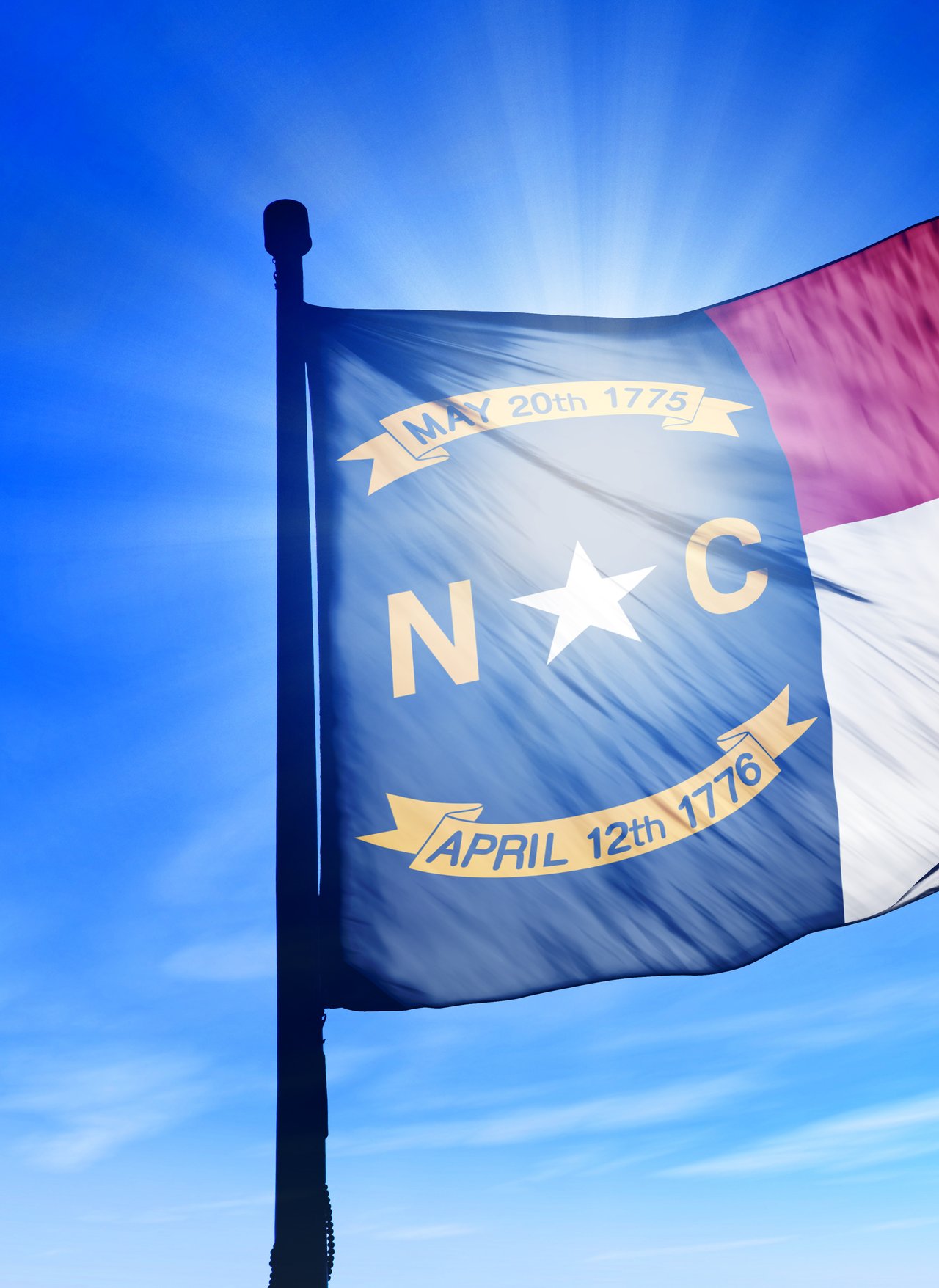 Cropped view of flag in Cashiers, NC Vignette Realtors 