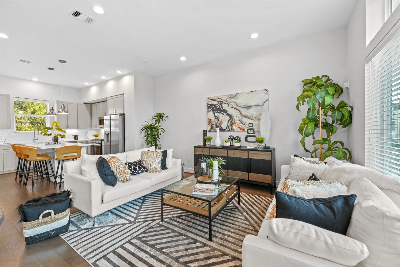 large living room in a Houston townhome 