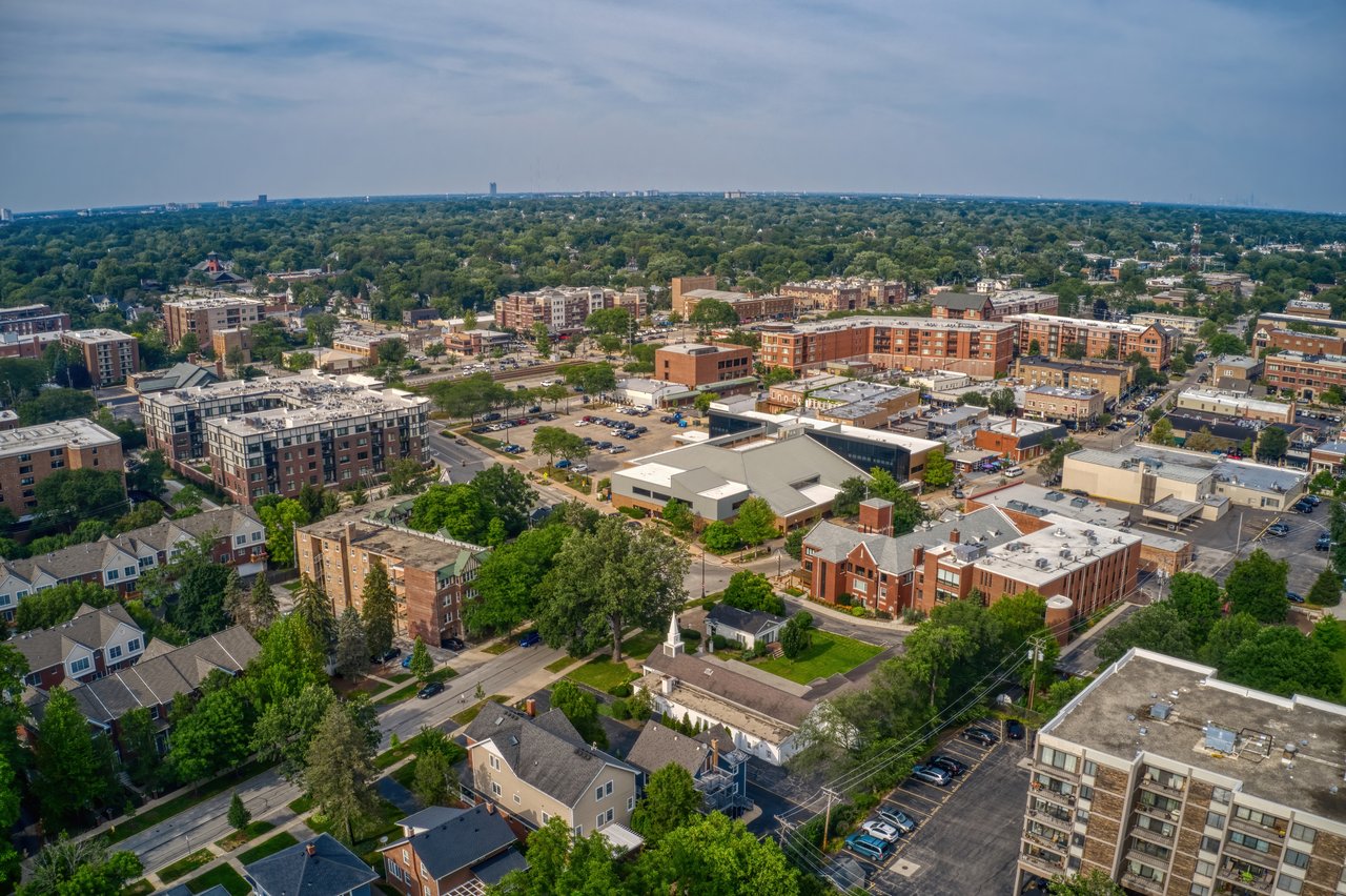Arial view of Mount Prospect IL
