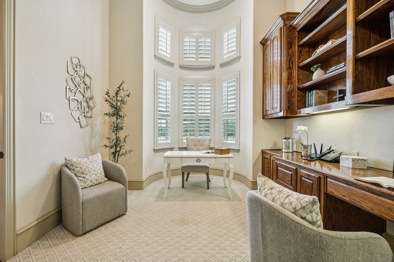Executive home office with turret
