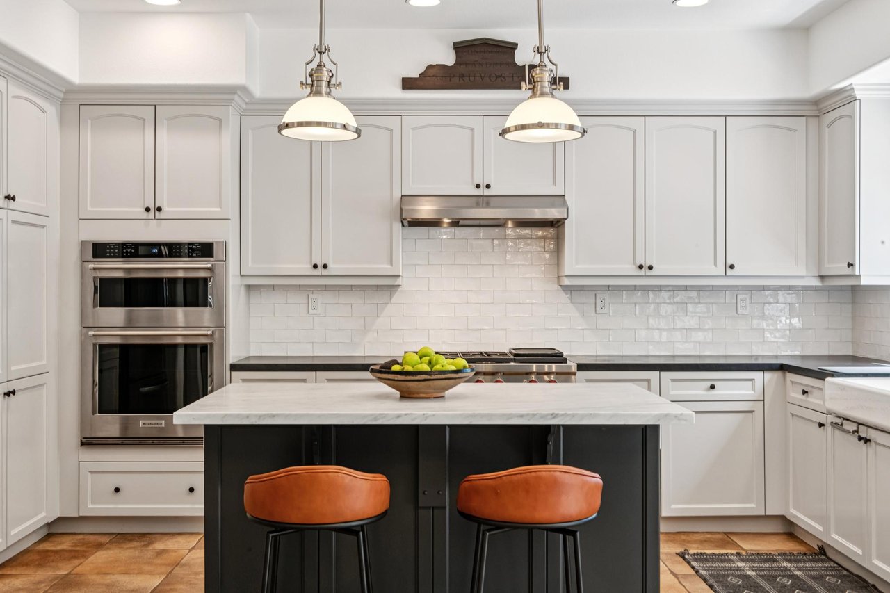 Dining space conveniently located adjacent to the updated kitchen with Wolf appliances.