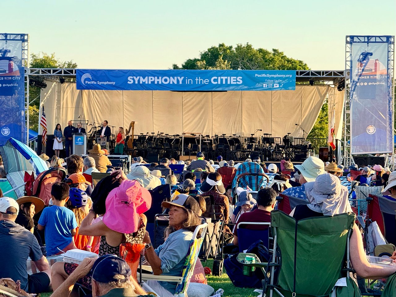 A Concert Stage at Mike Ward Park for the Pacific Symphony