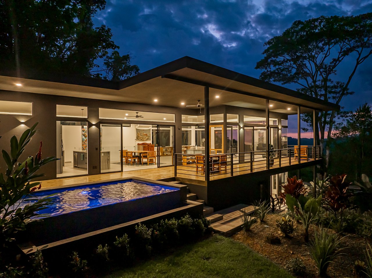 Escaleras Modern Elegance with Ocean Window Views and Jungle Tranquility, Dominical Costa Rica