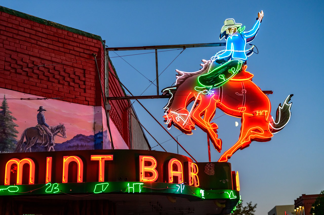 The Mint Bar Neon Sign Sheridan, WY