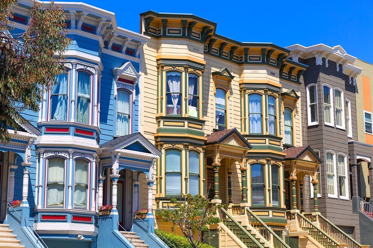 Pacific Heights San Francisco luxury homes colorful Victorian houses exterior Monica Pauli Compass real estate