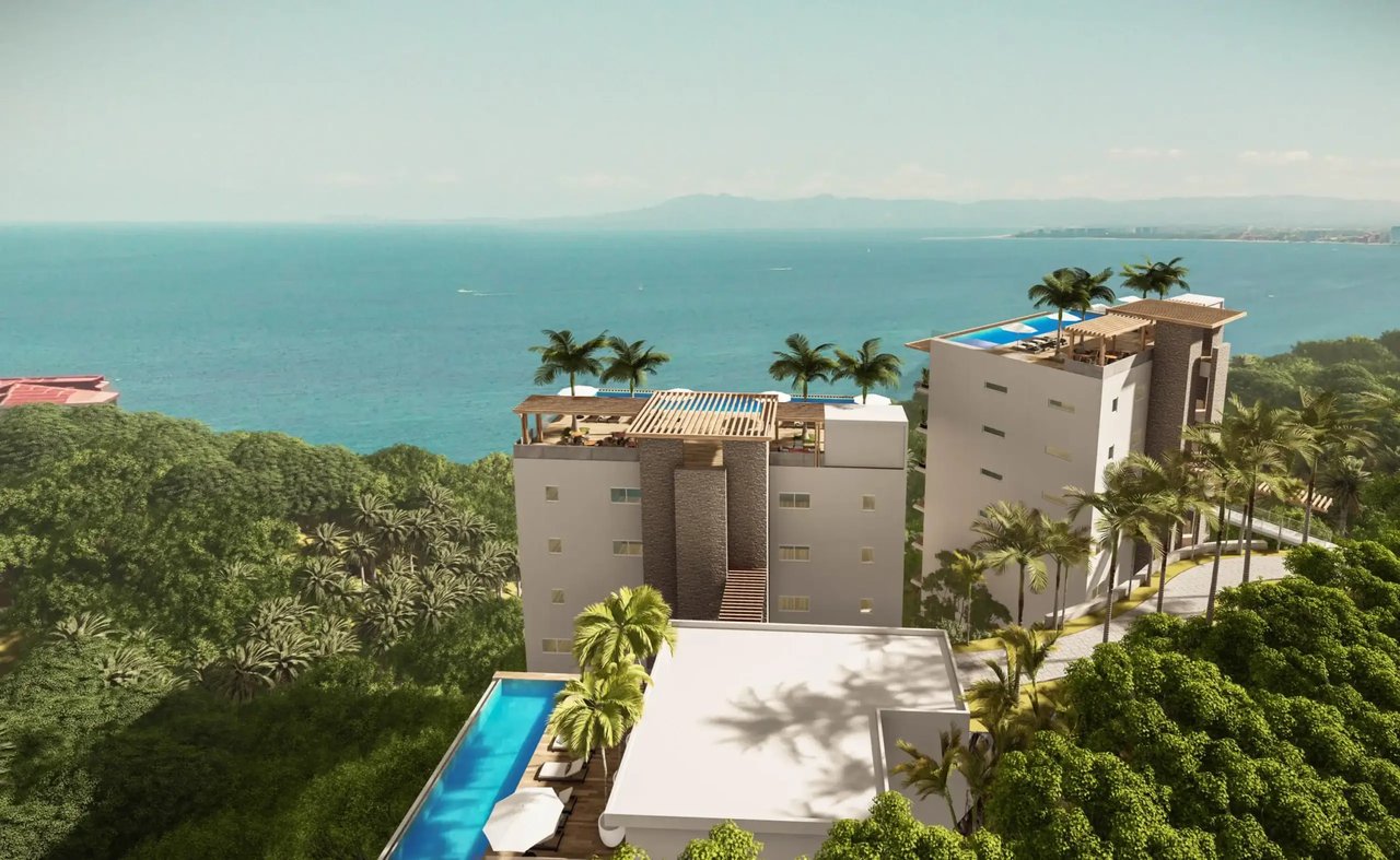 Oceanfront condo residences in Chileno Bay with Sea of Cortez views, elegant interiors, and luxury outdoor spaces