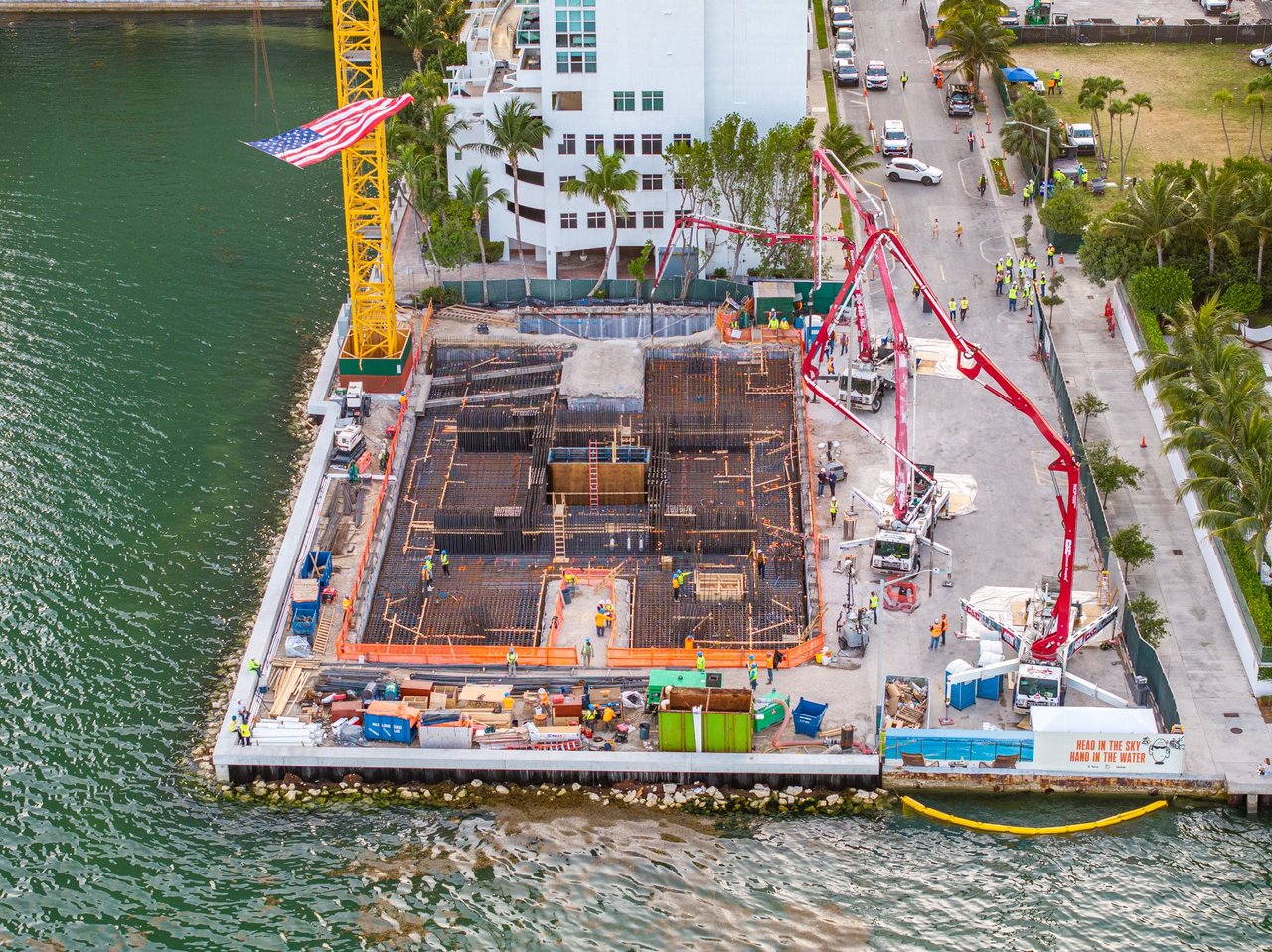 June 2025 | Villa Miami Finishes Concrete Pour on Iconic Edgewater Waterfront Tower