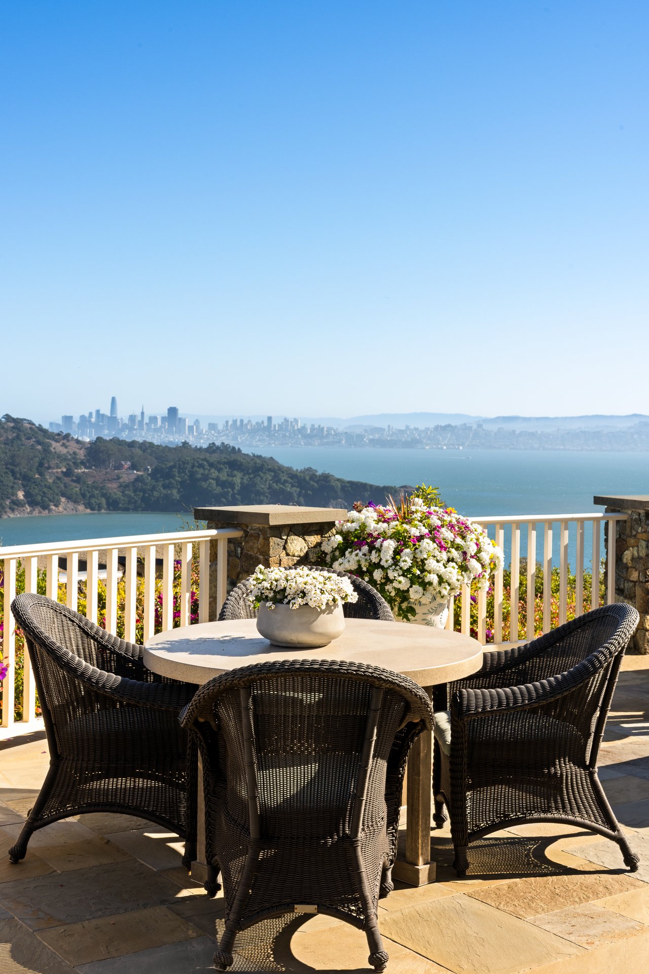 Exceptional East Coast-Inspired Estate with Sweeping Views of San Francisco and the Golden Gate Bridge