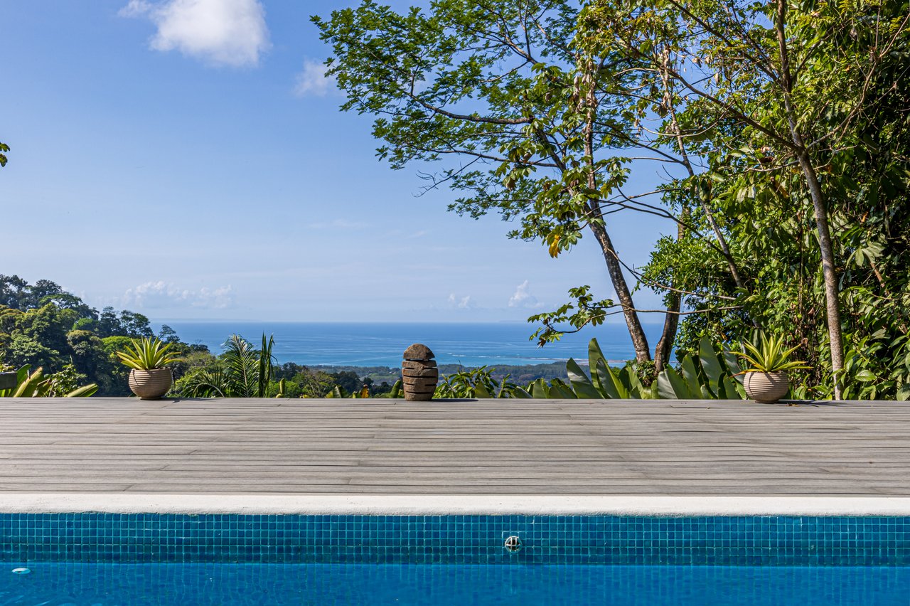 Uvita Ocean and Whale Tail View Modern Home on 3.64 Acres in Exclusive Enclave