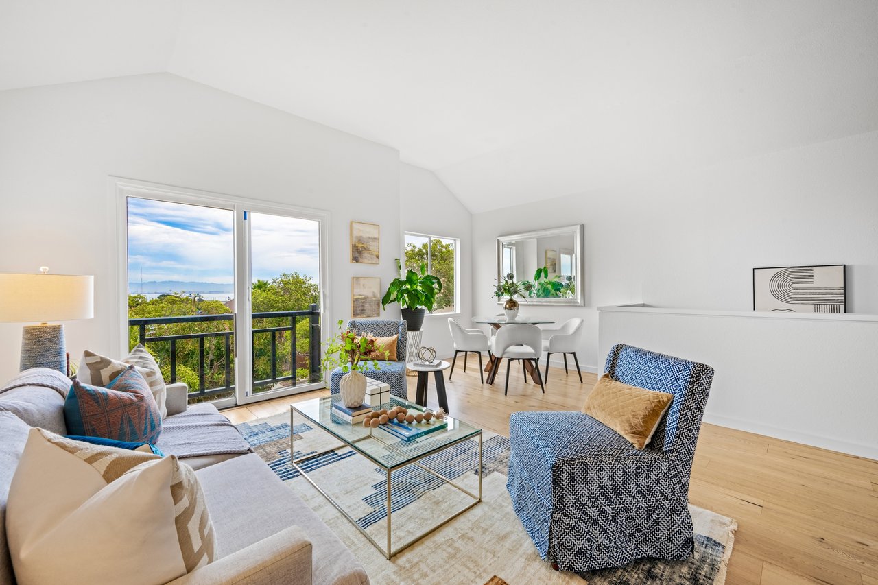 Taking in the view from the dining area at 1449 Innes Avenue in Bayview San Francisco