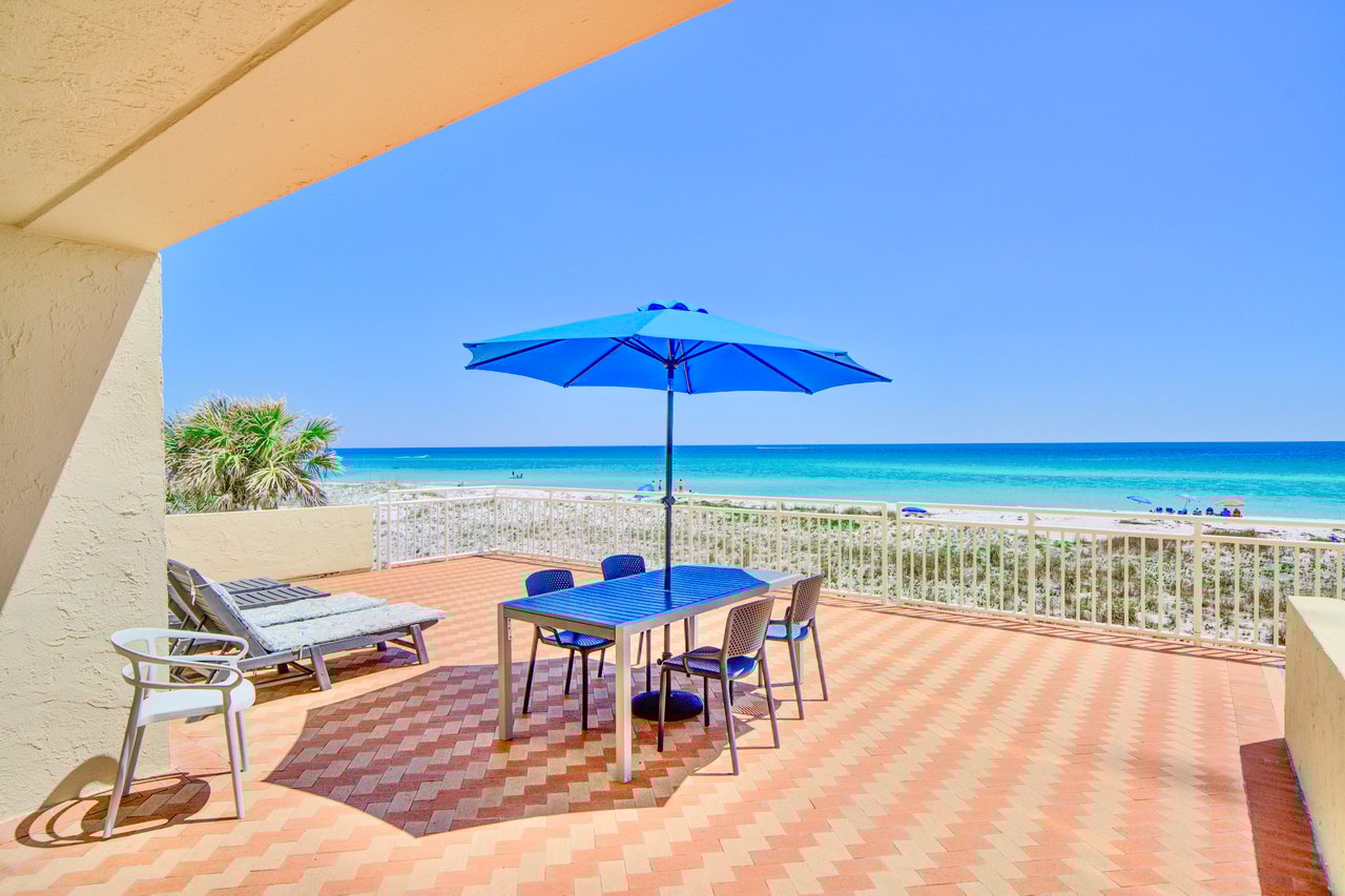 GULF FRONT Sans Souci TERRACE Condo 102 