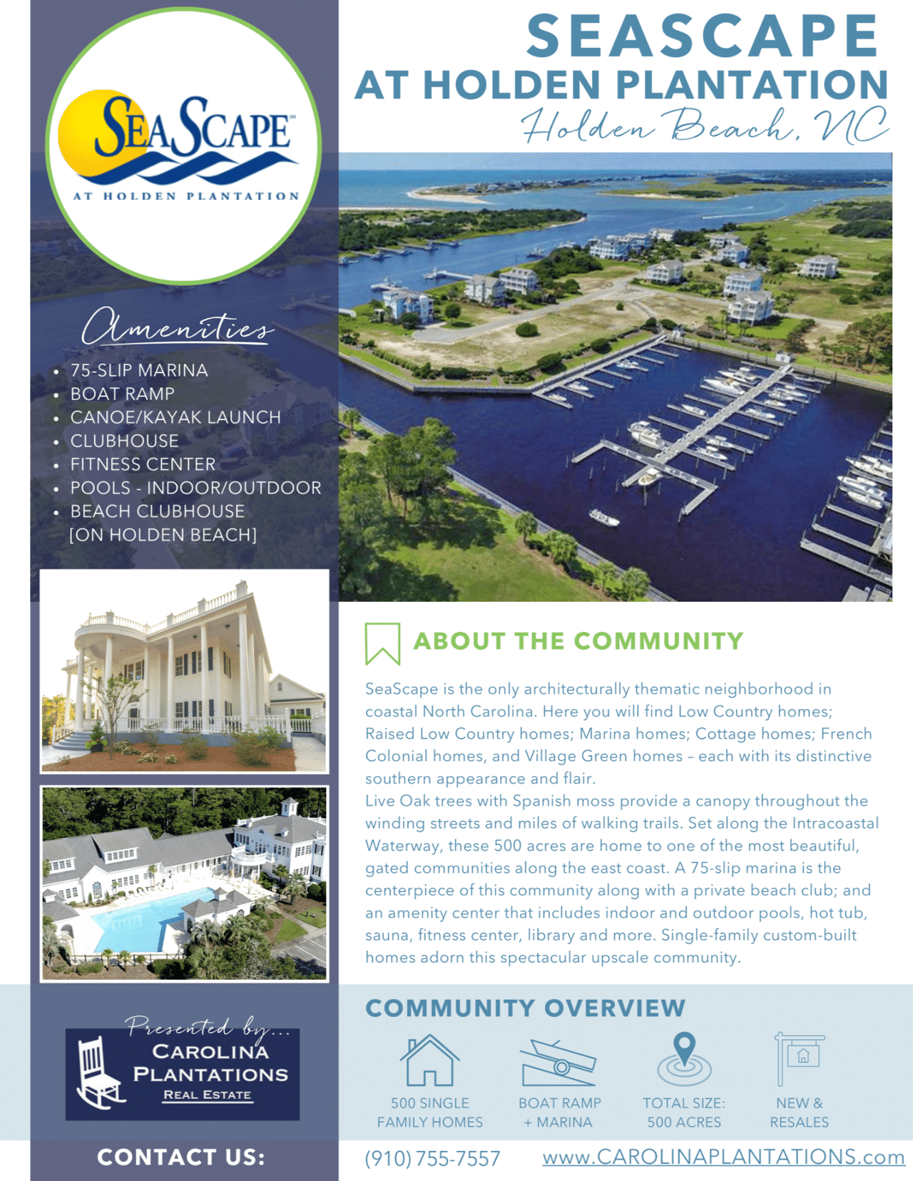 Sea Scape at Holden Plantation — Holden Beach’s premier gated waterfront community.