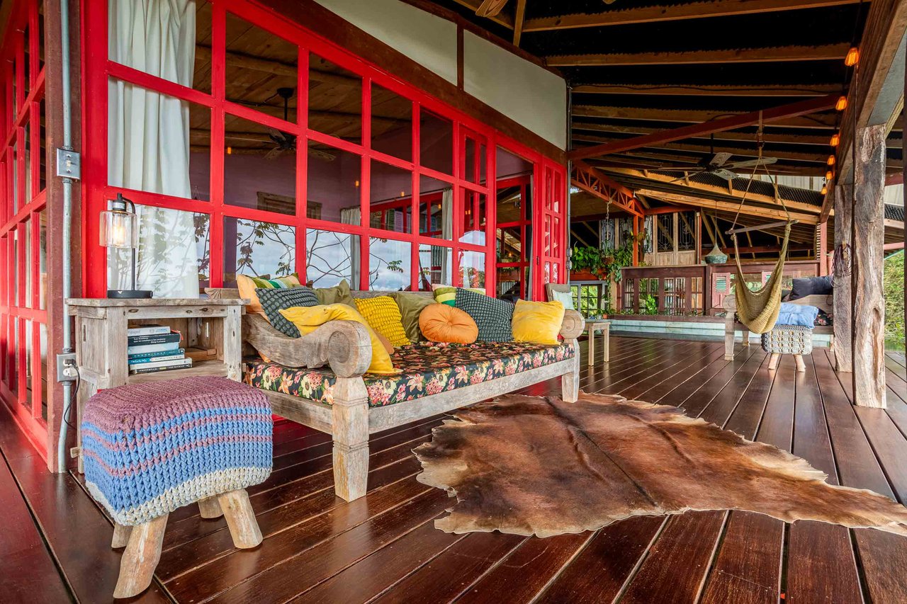 A Handcrafted Residence Immersed in Nature Above the Canopy Ocean View Architectural Home