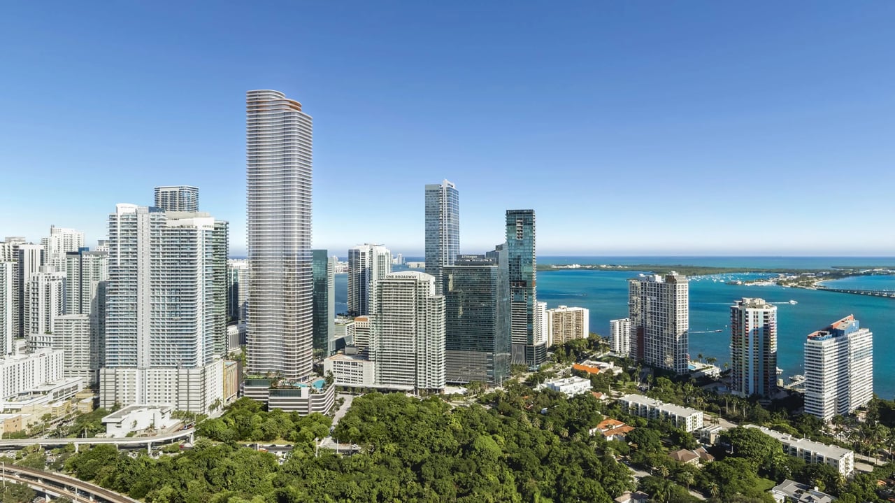 November 2025 | Cipriani Residences Miami, The Nearly 1,000-foot (300-meter) Supertall Tower in Brickell, Has Reached its Halfway Mark, Now Rising 44 Stories above the City