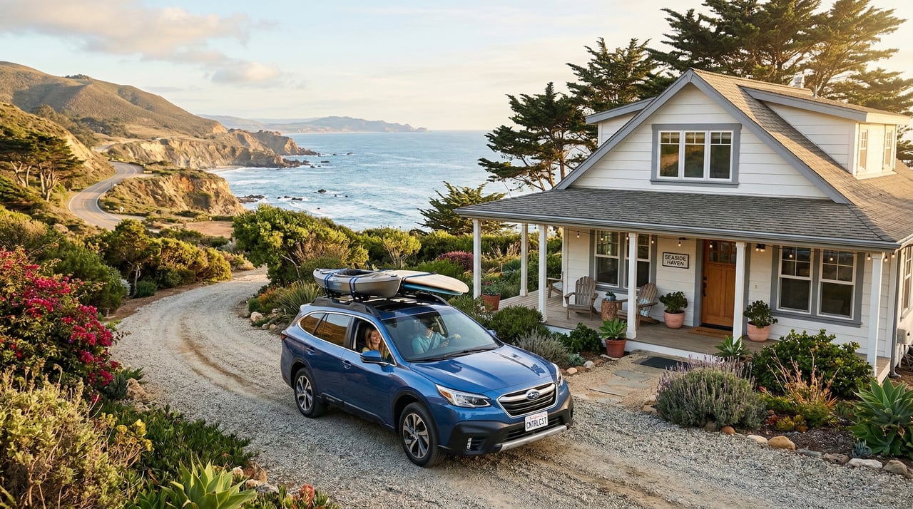 Coastal home on the Central Coast representing a short-term vacation rental property in San Luis Obispo County